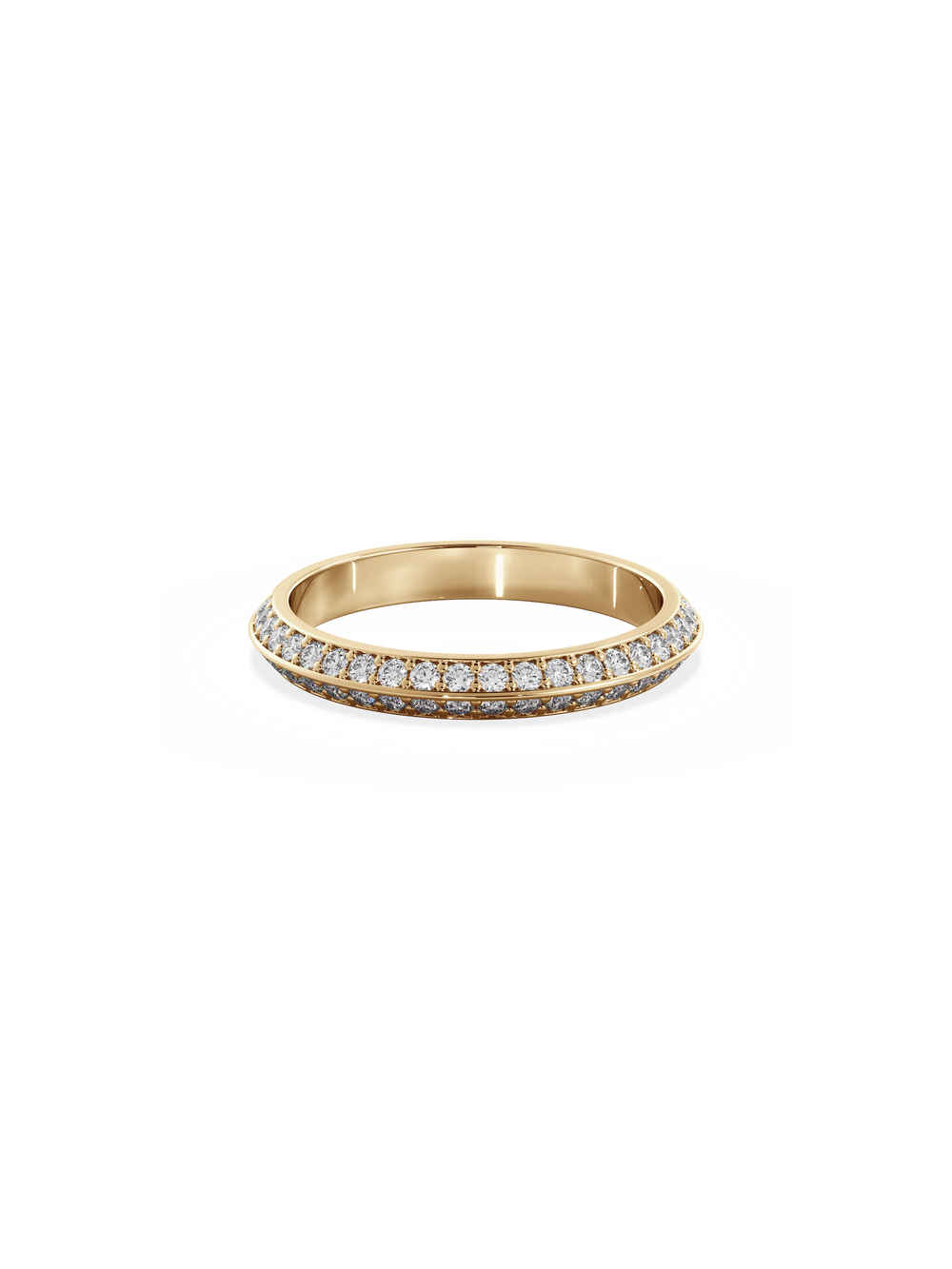 Double Diamond Knife Edge Ring - View 