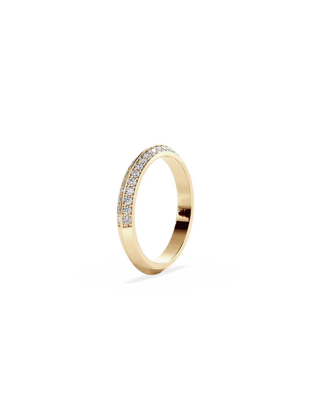Double Diamond Knife Edge Ring - View 