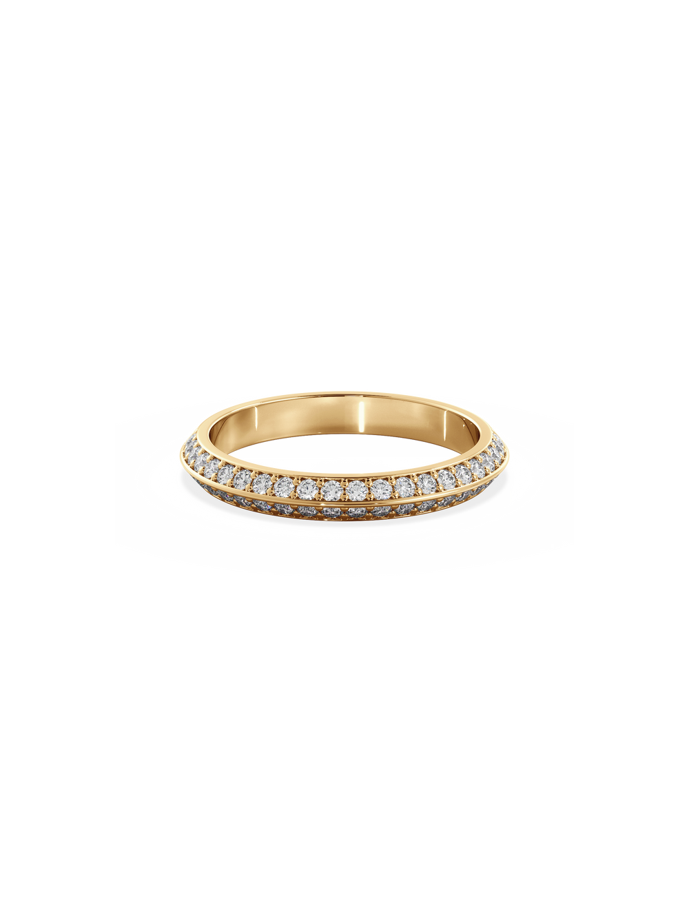 Double Diamond Knife Edge Ring - View 