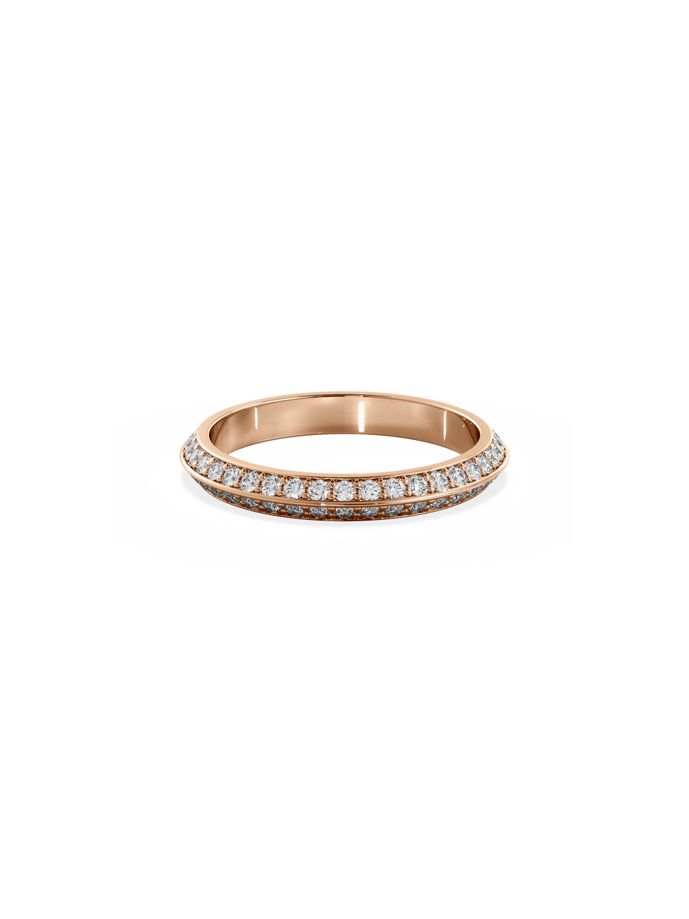 Double Diamond Knife Edge Ring - View 