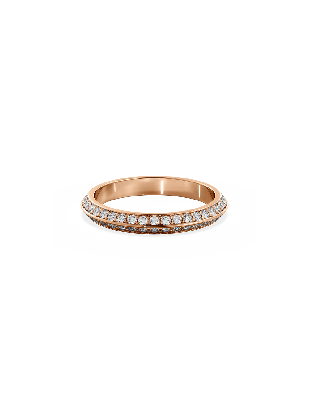 Double Diamond Knife Edge Ring - View 