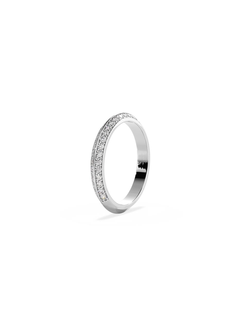 Double Diamond Knife Edge Ring - View 