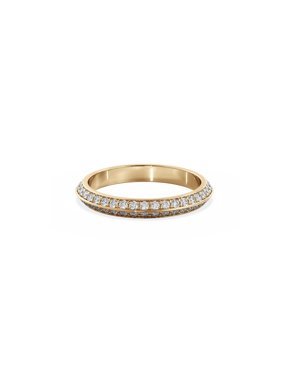 Double Diamond Knife Edge Ring - View 