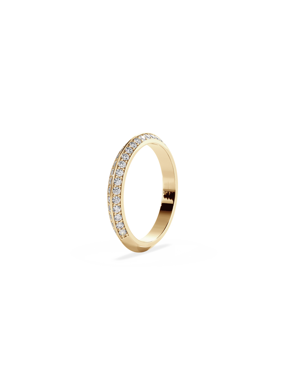 Double Diamond Knife Edge Ring - View 