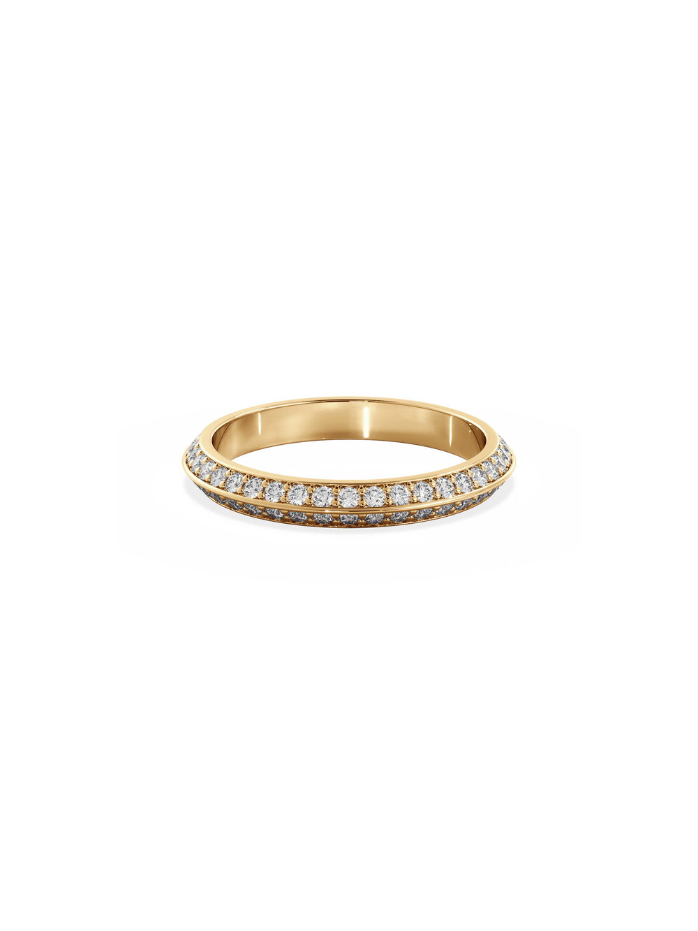 Double Diamond Knife Edge Ring - View 