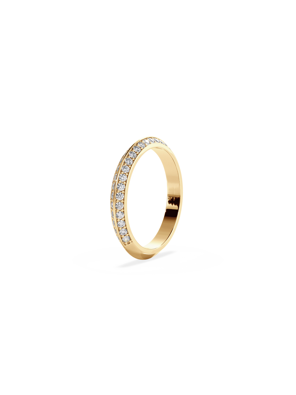 Double Diamond Knife Edge Ring - View 