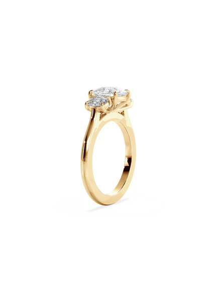 Elongated Cushion Trilogy Ring