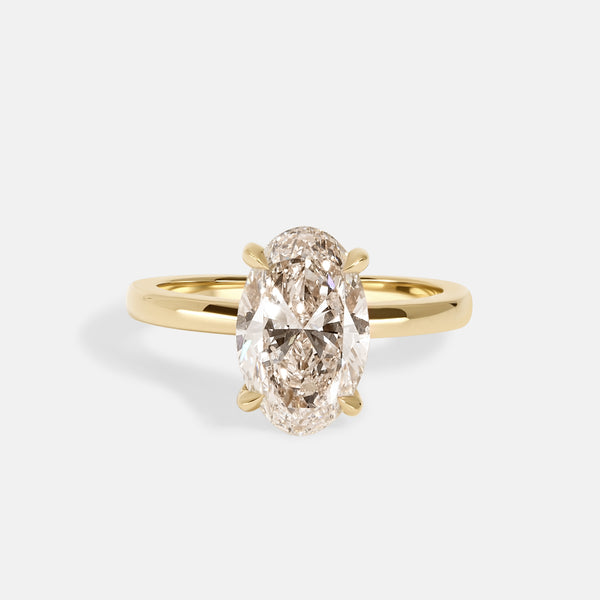 2.60ct Oval Champagne Ceremonial Solitaire