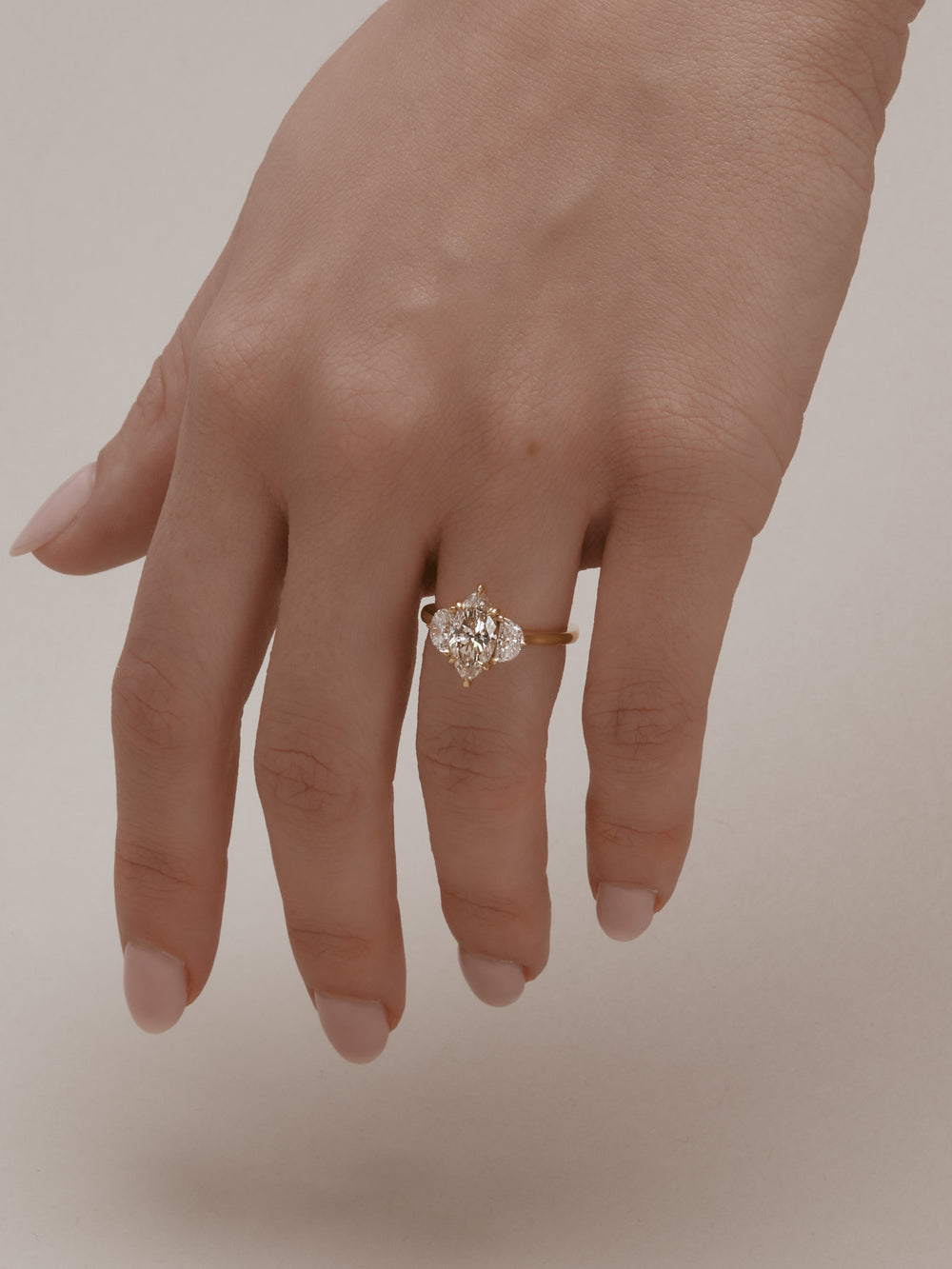 1.50ct Marquise Champagne Elara Ring - View 