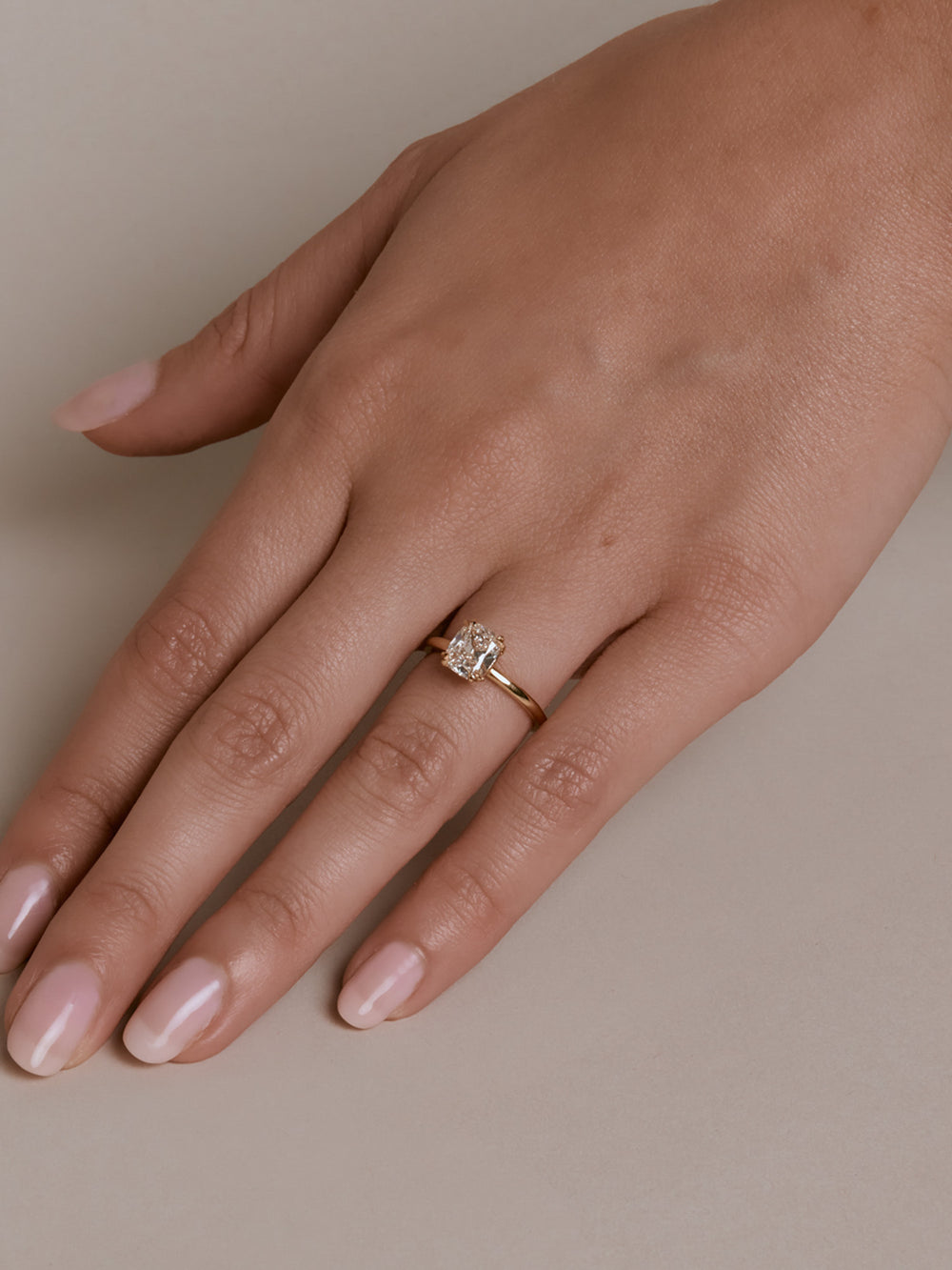 1.67ct Antique Elongated Cushion Ceremonial Solitaire Ring - View 