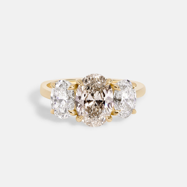 1.71ct Oval Champagne Trilogy