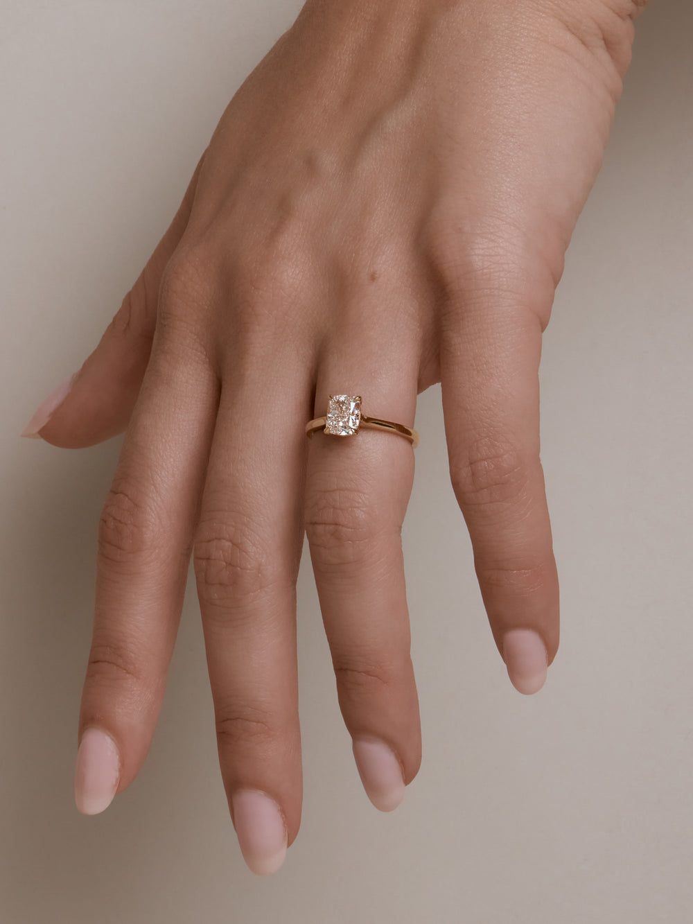 1.50ct Elongated Cushion Classic Solitaire Ring - View 