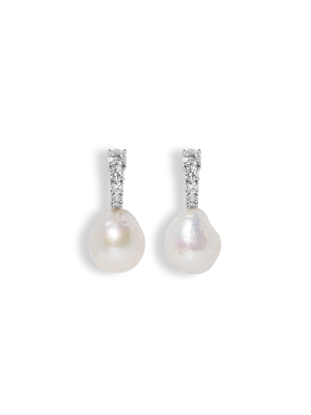 Vermeer Pearl Diamond Earrings - View 