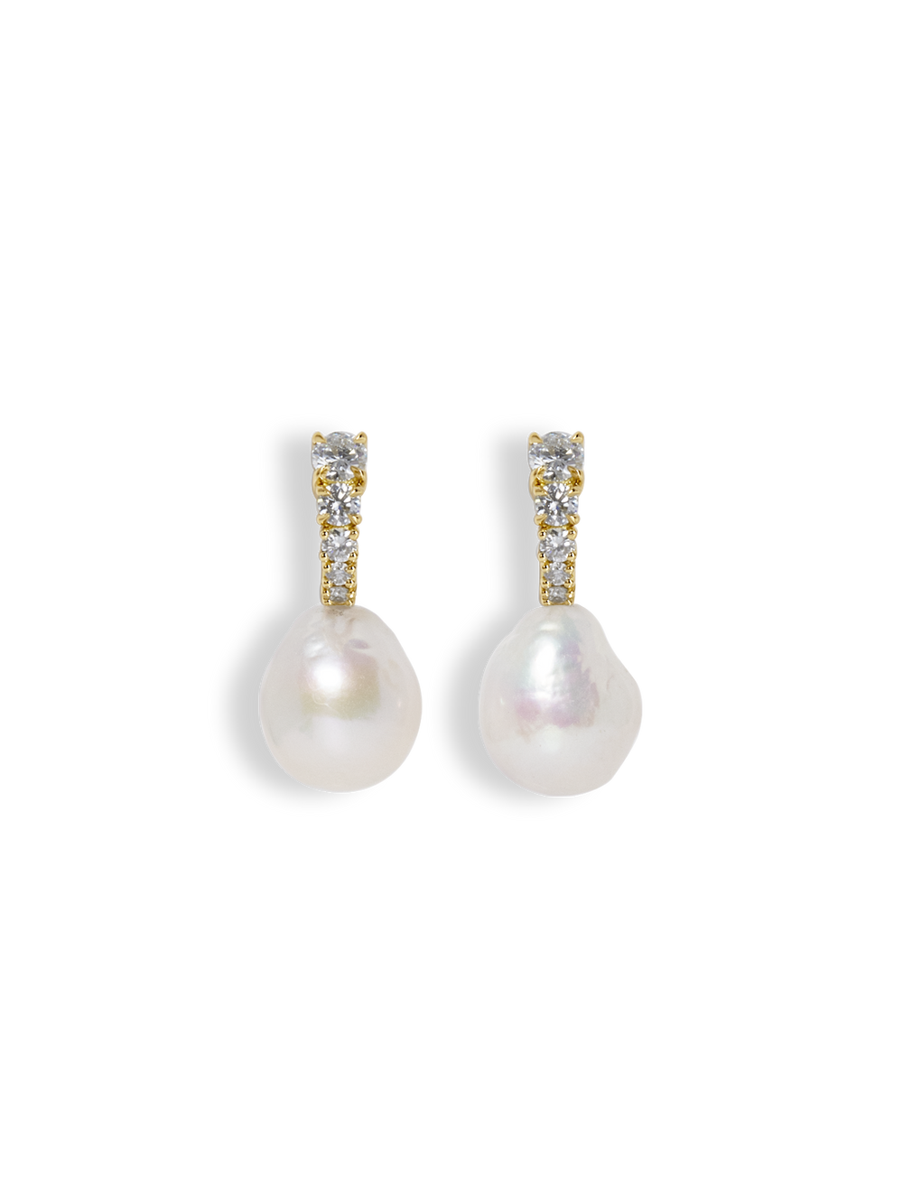 Vermeer Pearl Diamond Earrings - View 