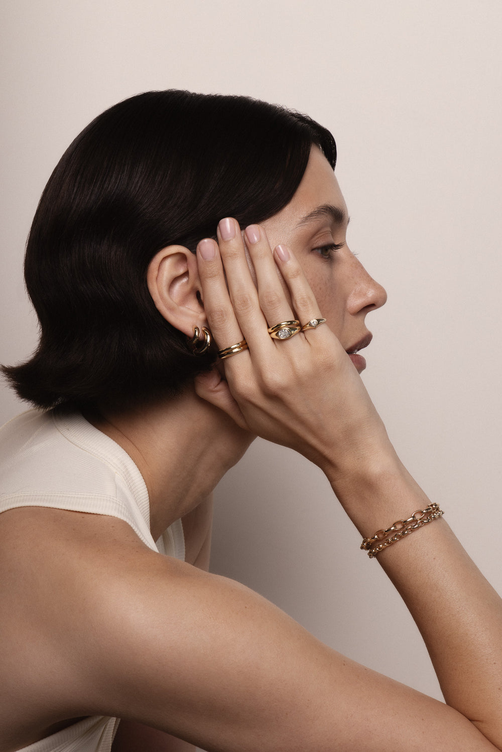 Elongated Cushion Signet Ring - View 