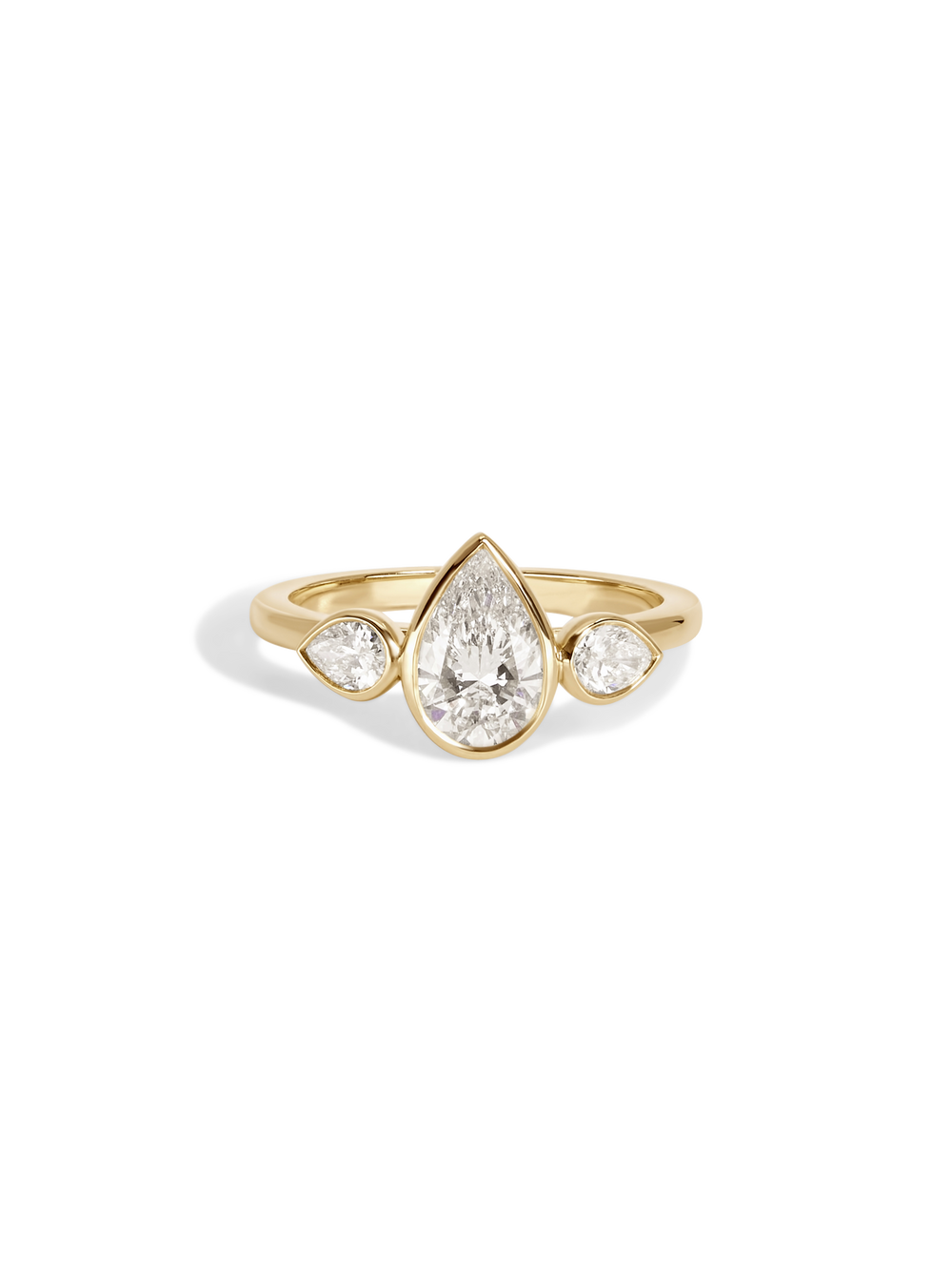 1.01ct Pear Bezel Amira Ring - View 