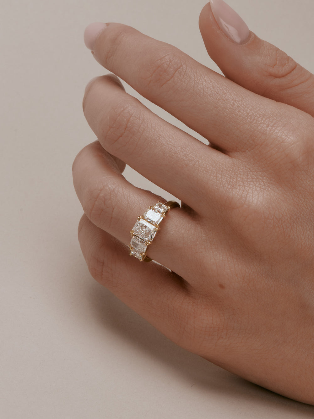 Radiant Signature Five-Stone Ring - View 