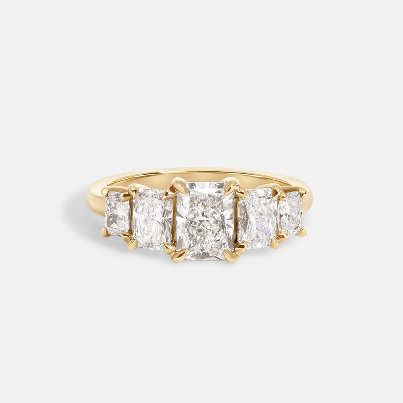 2.15cttw Radiant Signature Five-Stone Ring