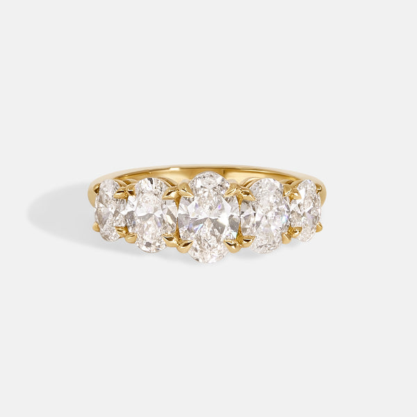 2.22cttw Oval Signature Five-Stone Ring