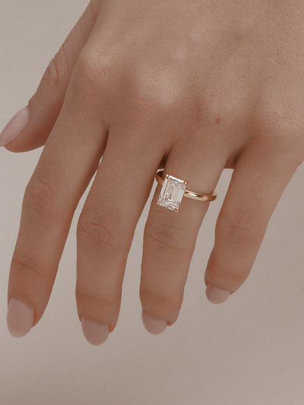 Emerald Signature Bezel Solitaire Ring
