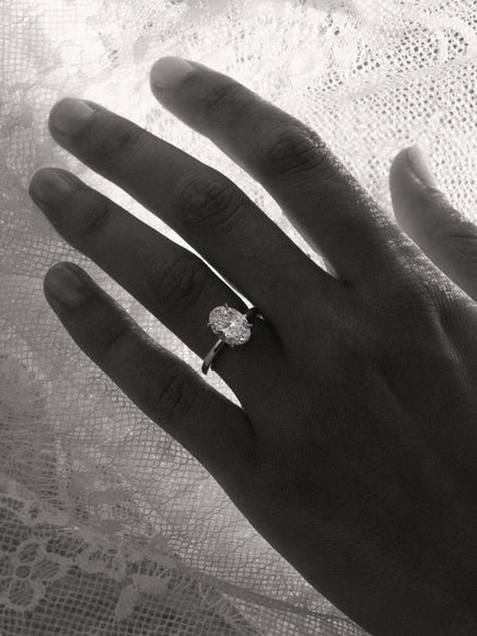 Pear Ceremonial Solitaire Ring