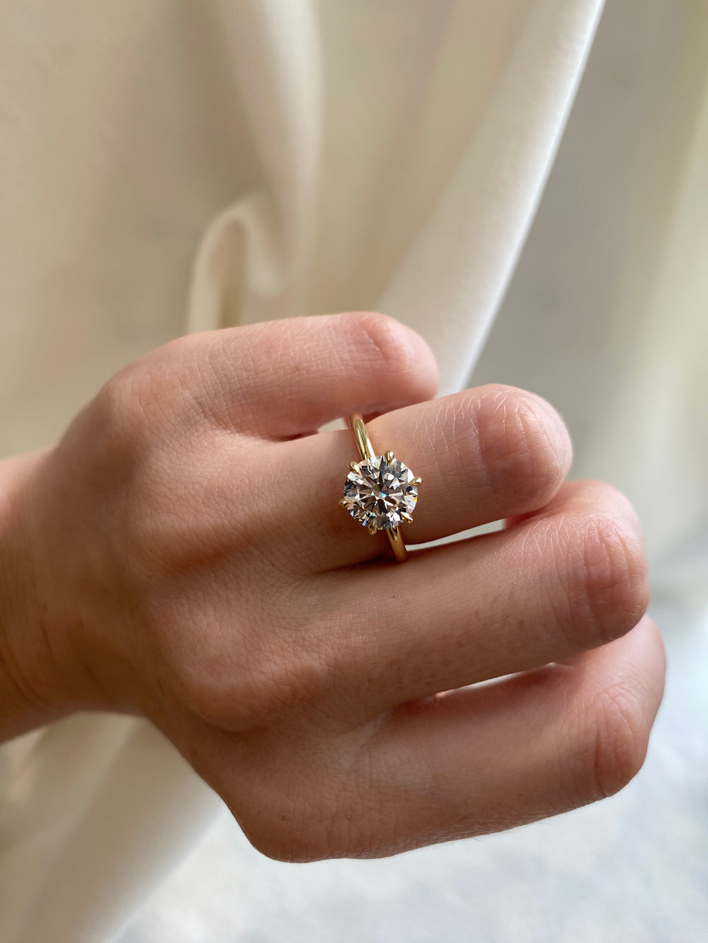 2.07ct Round Ceremonial Solitaire Ring - View 