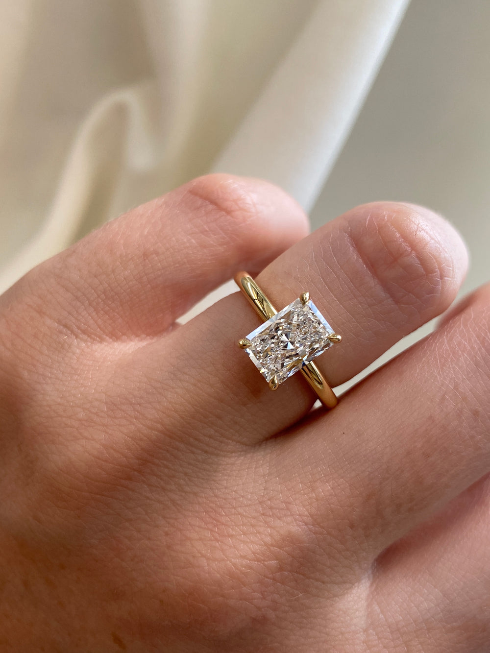 2.04ct Radiant Ceremonial Solitaire Ring - View 