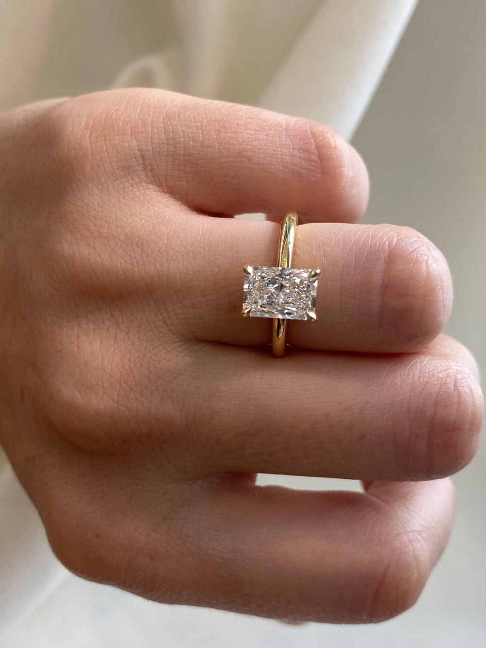 2.04ct Radiant Ceremonial Solitaire Ring - View 