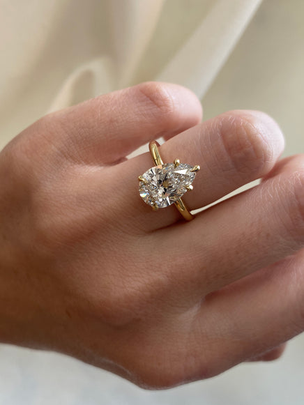 3.09ct Pear Ceremonial Solitaire Ring