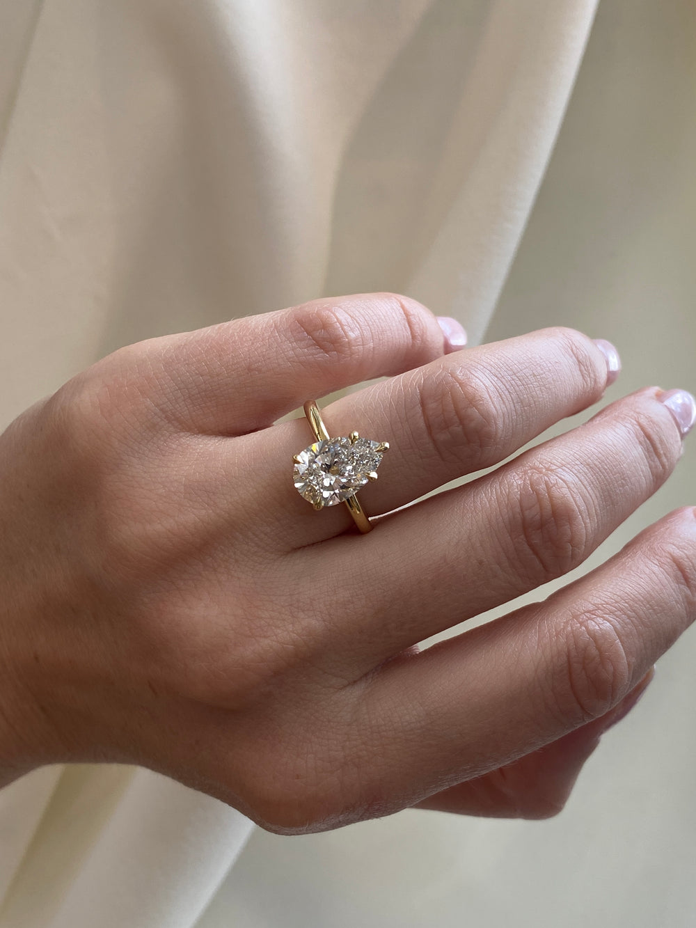 3.09ct Pear Ceremonial Solitaire Ring - View 