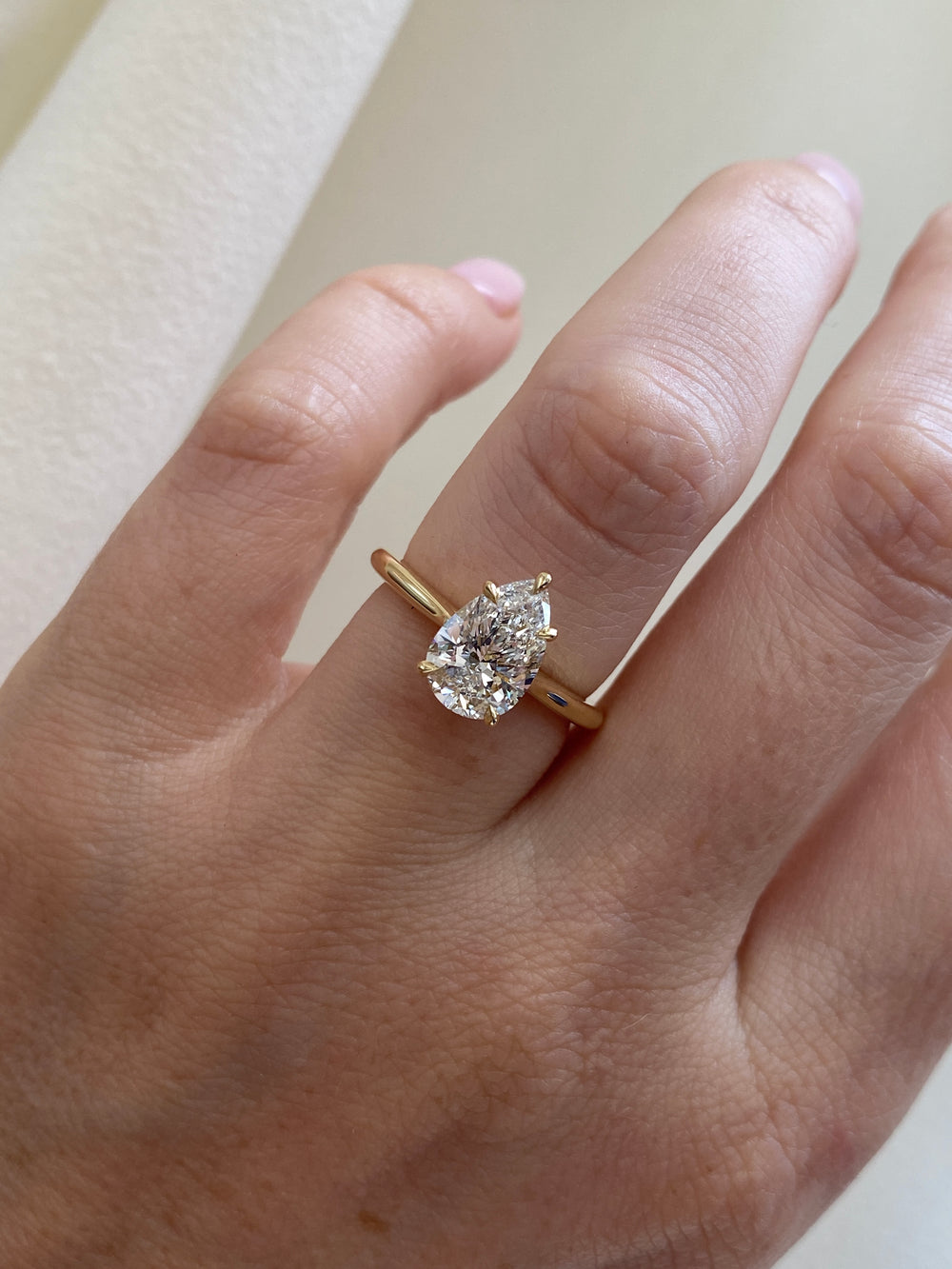 1.81ct Pear Classic Solitaire Ring - View 