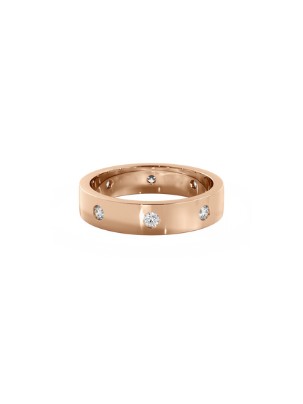 Round Inlay Cuff Ring