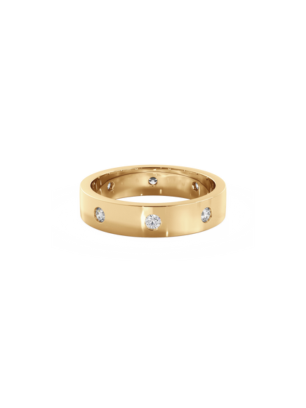 Round Inlay Cuff Ring