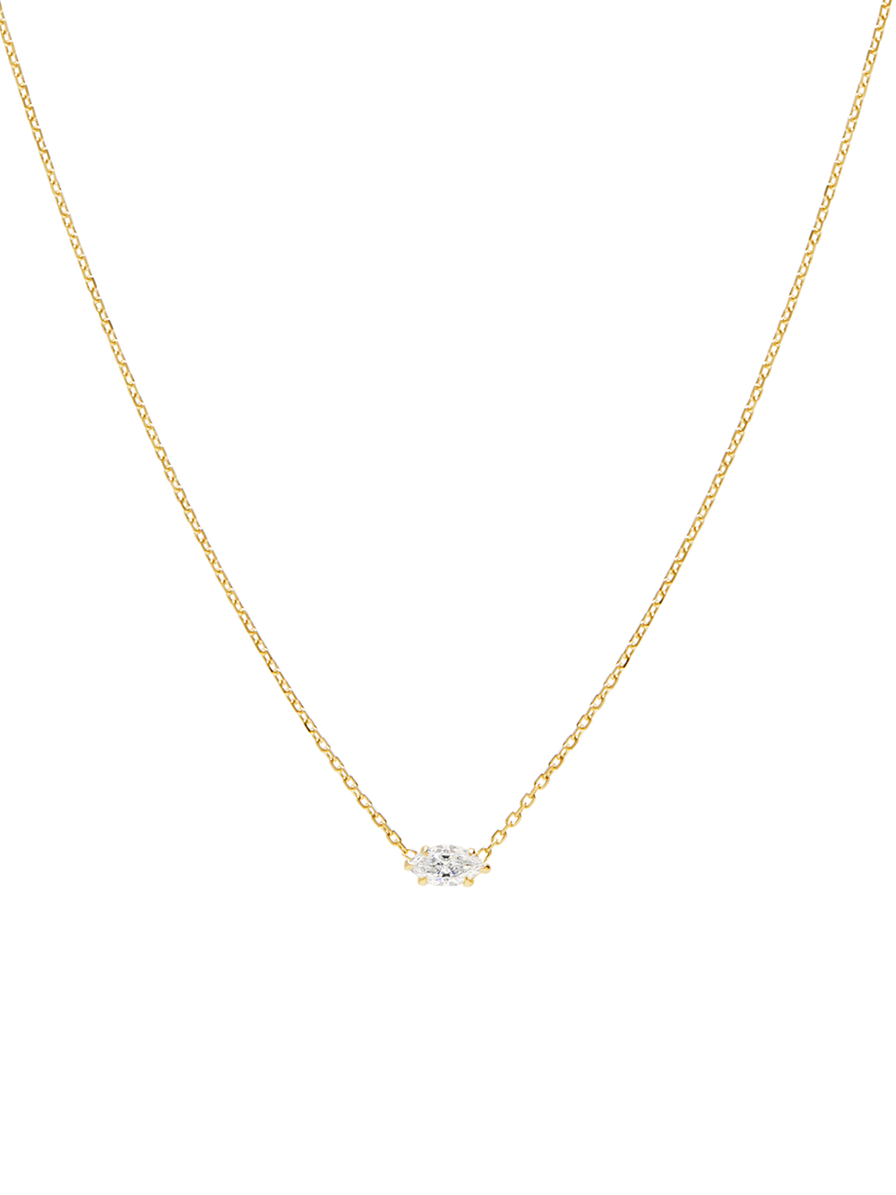 Birthstone Marquise Necklace - View 