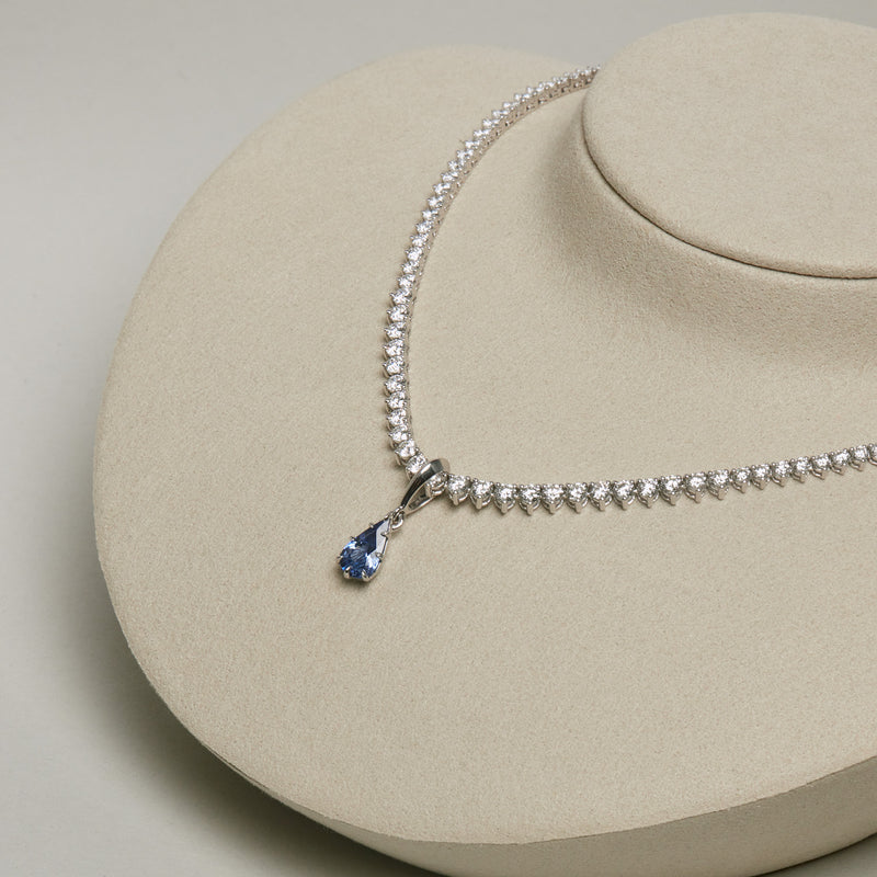 2.02ct Pear Sapphire Bespoke Pendant