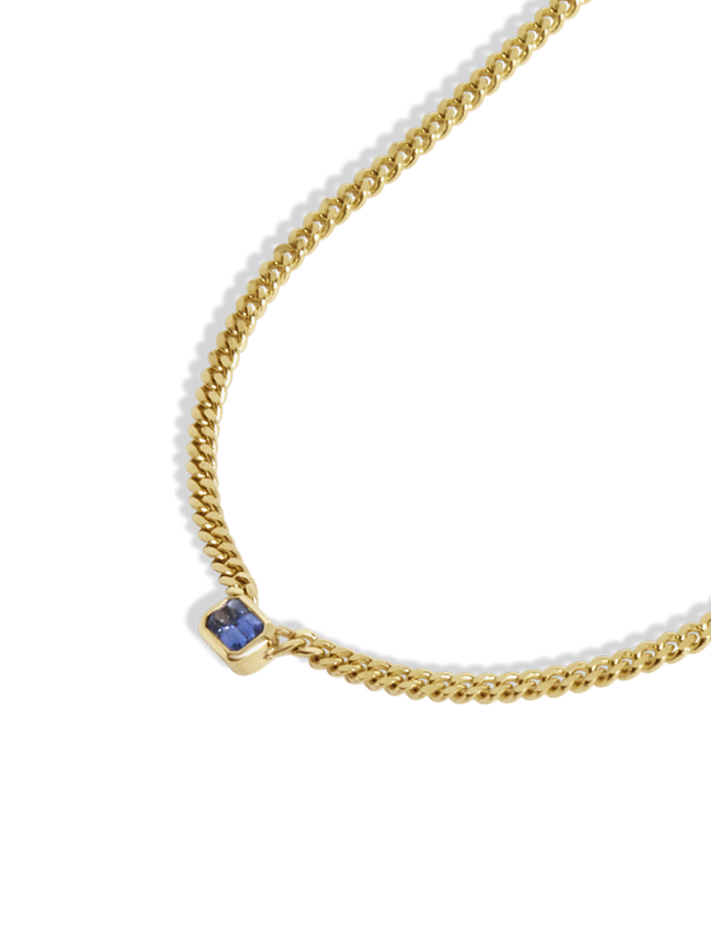 Emerald Curb Necklace - View 