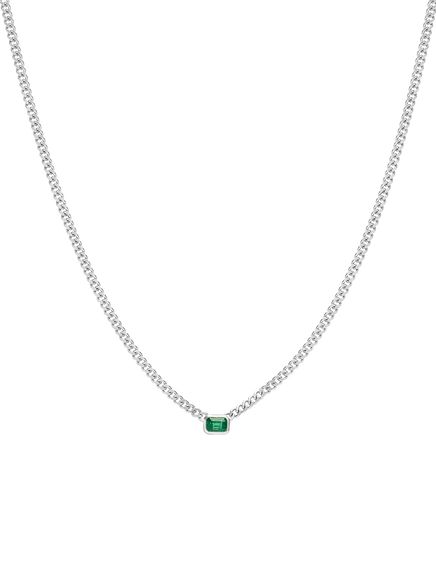Emerald Curb Necklace