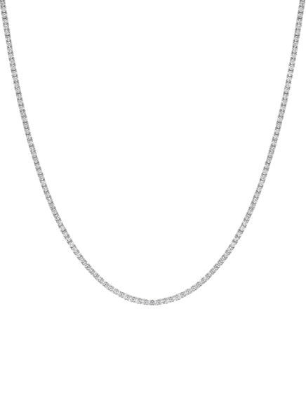 Classic Tennis Necklace - 18K White Gold (Lab-Grown Diamond)
