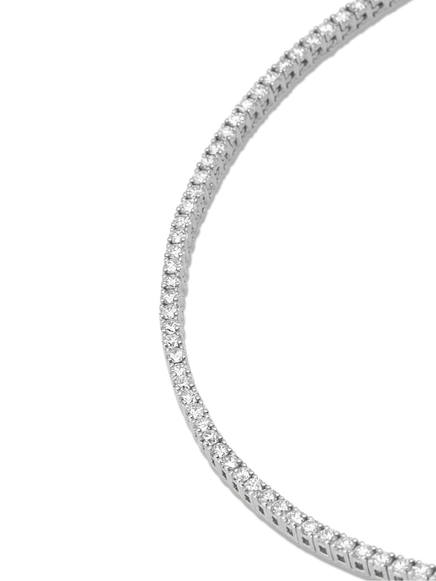 Classic Tennis Necklace - 18K White Gold (Lab-Grown Diamond)