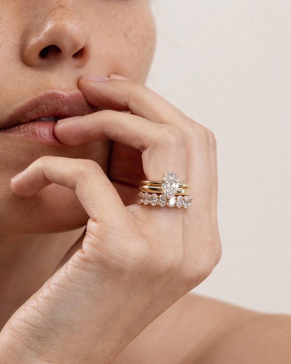 Oval Ceremonial Solitaire Ring - View 