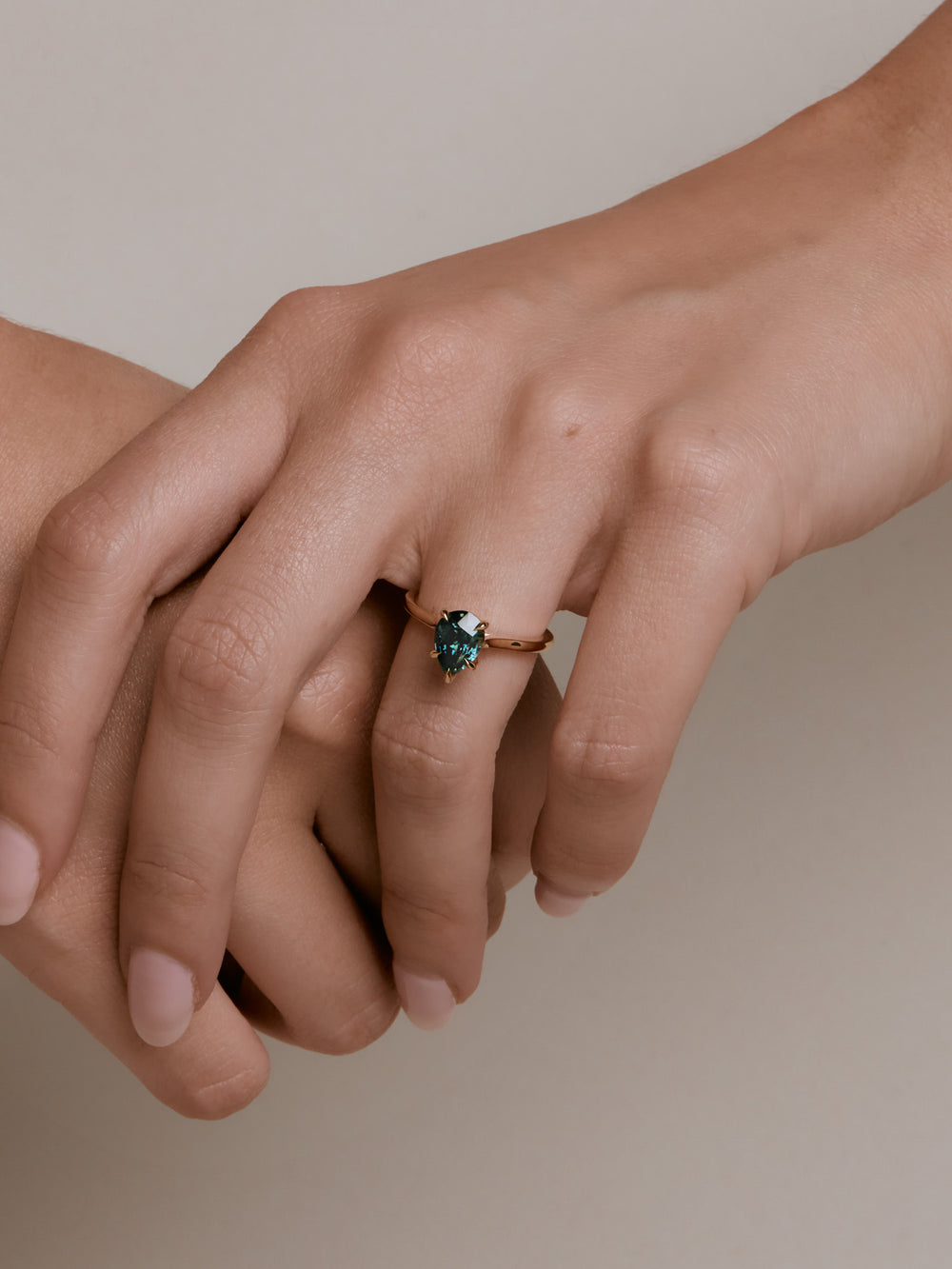 2.06ct Pear Sapphire Classic Solitaire Ring - View 