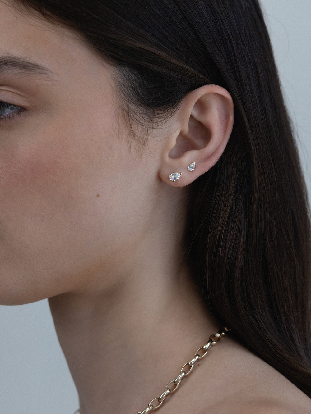 Pear Diamond Studs - View 