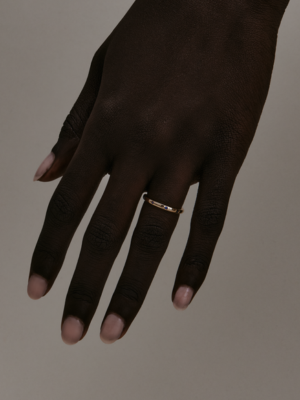 Sapphire Inlay Ring