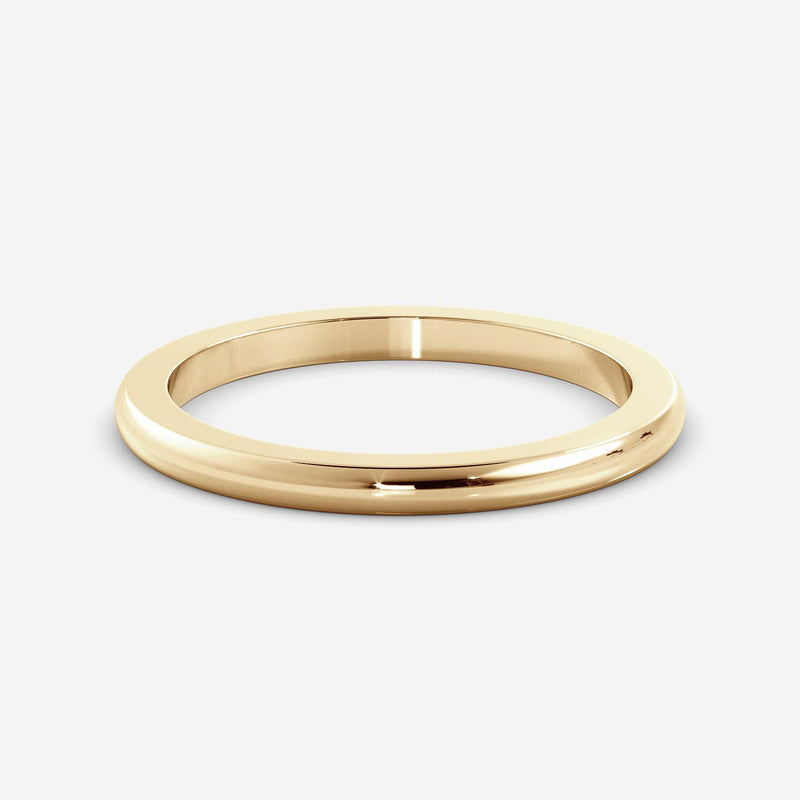 1 mm Solid Dainty Gold Band Ring - Abhika Jewels