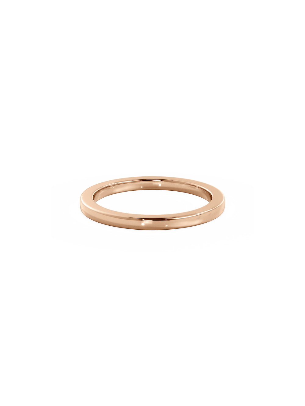 Square Edge Signature Plain Ring - View 