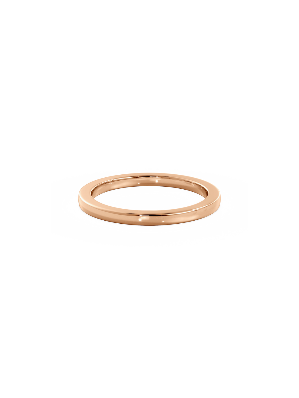 Square Edge Signature Plain Ring - View 