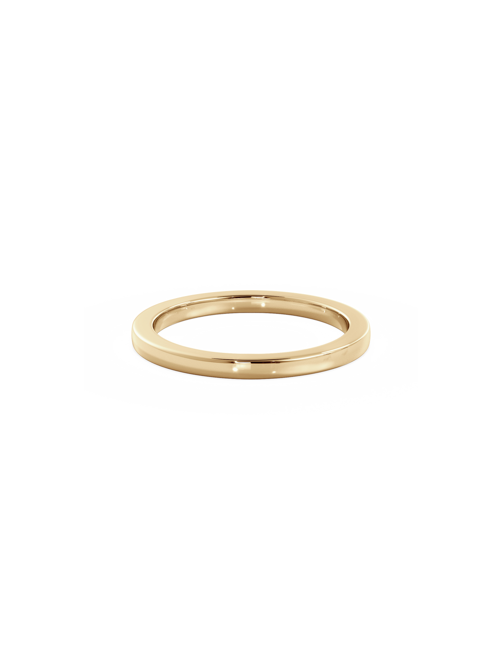 Square Edge Signature Plain Ring - View 