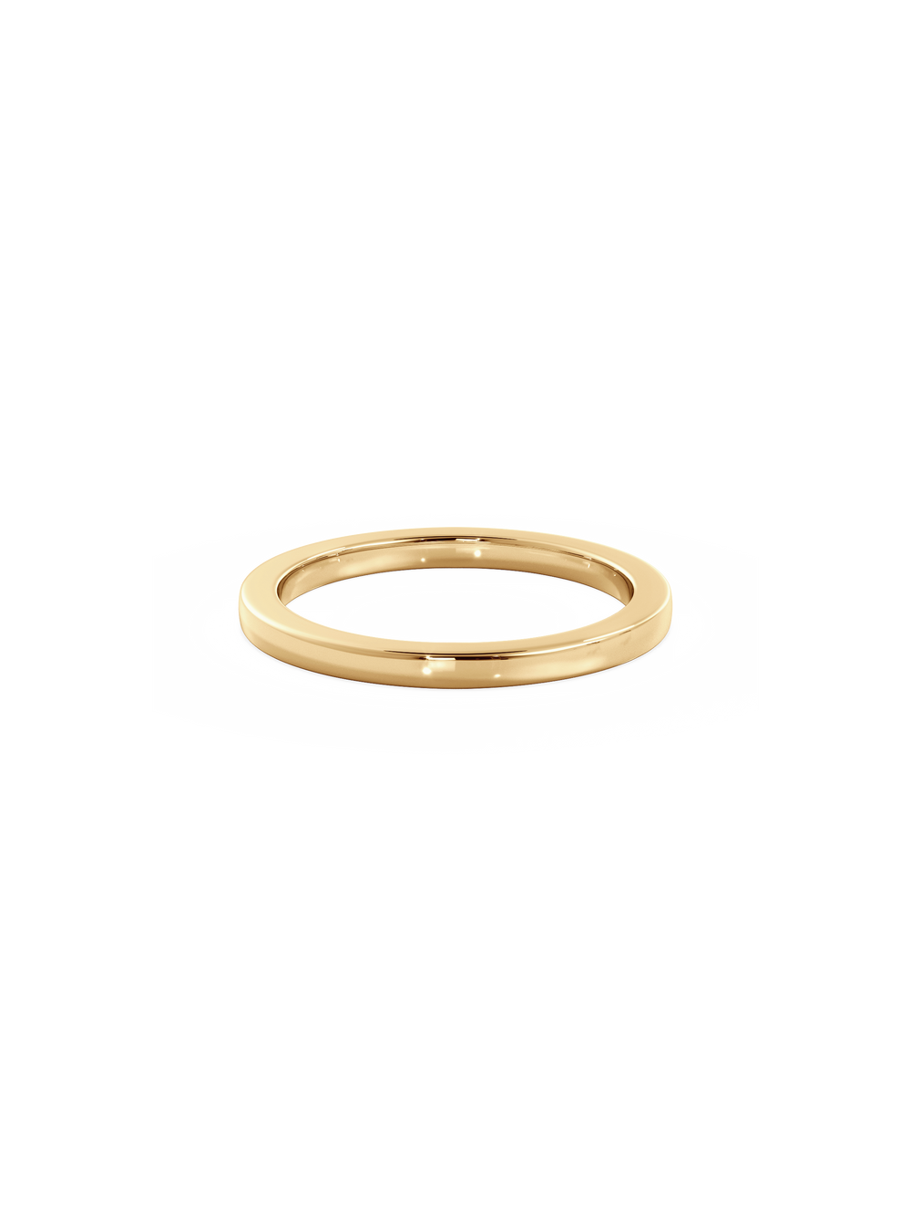 Square Edge Signature Plain Ring - View 