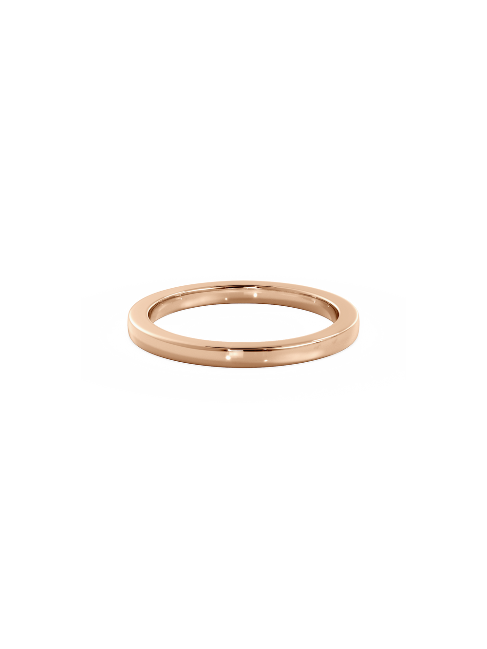 Square Edge Signature Plain Ring - View 