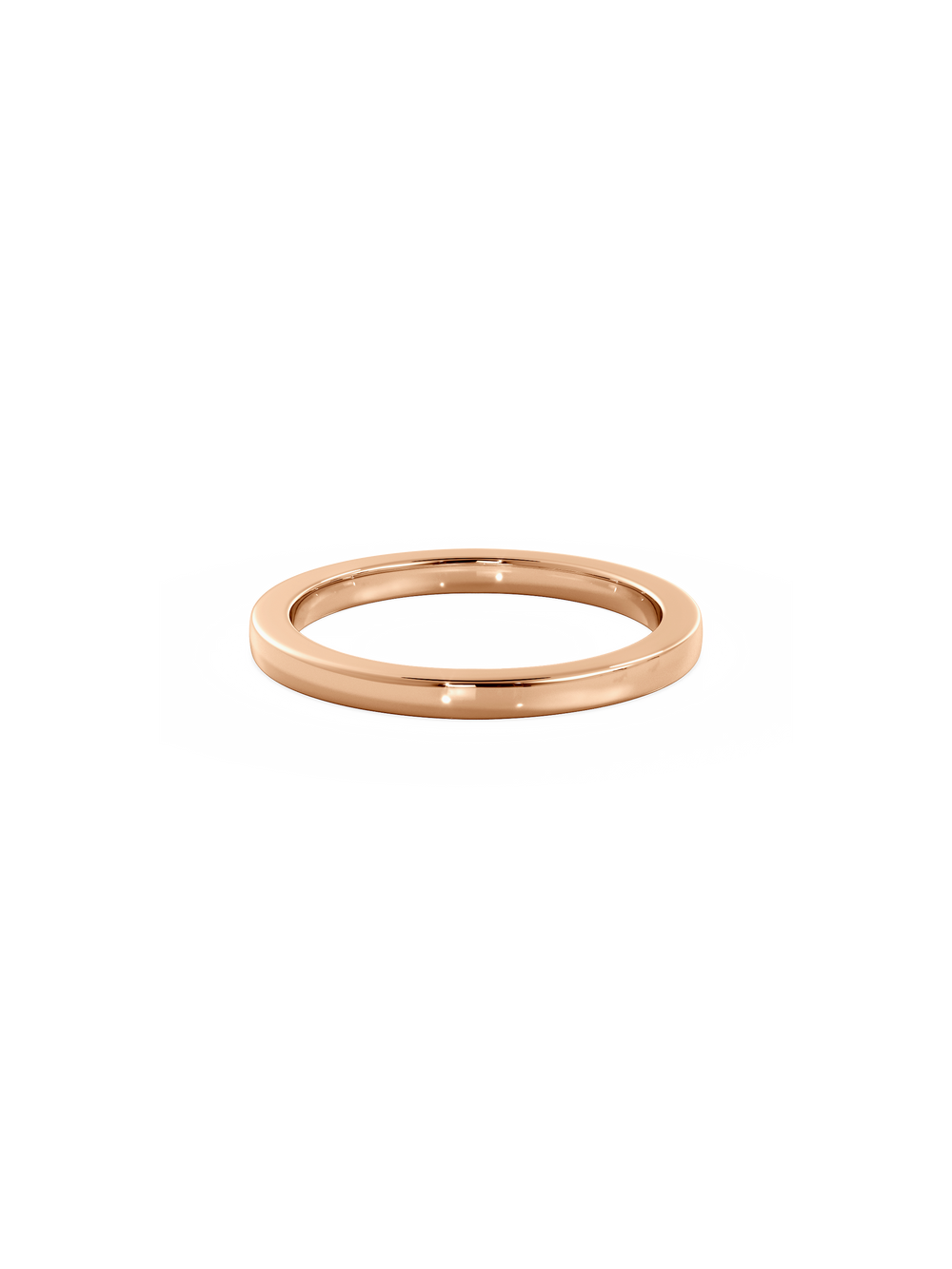 Square Edge Signature Plain Ring - View 